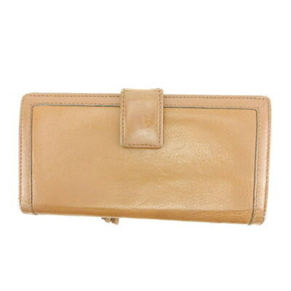 Gucci long Wallet ribbon motif bamboo tassel brown beige leather accessory - Picture 2 of 6